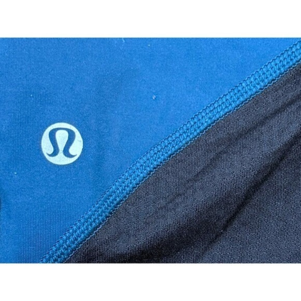 Lululemon Run Inspire Crop II Running Athletic Blue Black leggings Size 4 - Picture 7 of 14